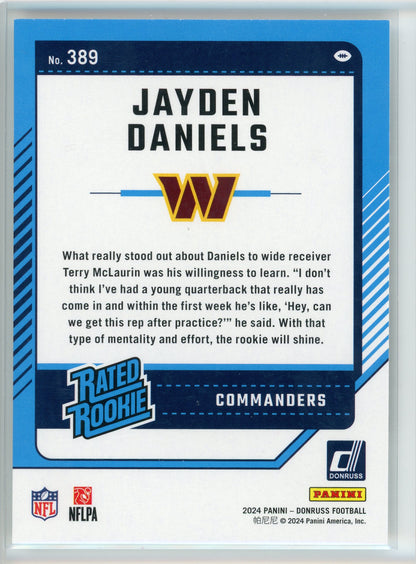 2024 Donruss #389 Jayden Daniels