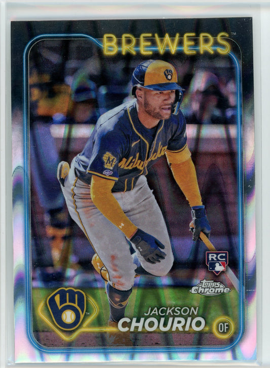 2024 Topps Chrome #161 Jackson Chourio Raywave Refractors