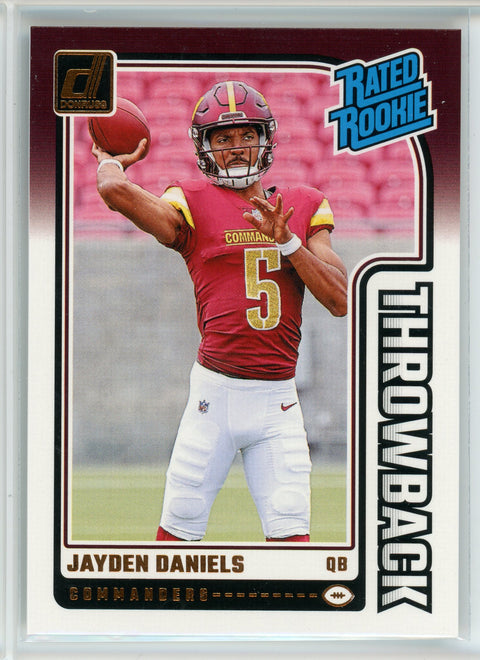 2024 Donruss #43 Jayden Daniels Rated Rookies Throwback