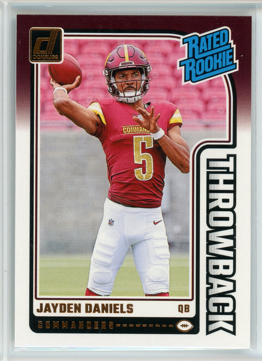 2024 Donruss #43 Jayden Daniels Rated Rookies Throwback