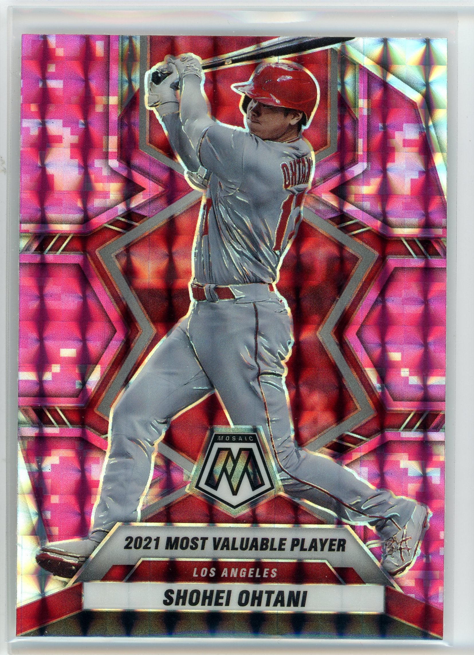 2022 Panini Mosaic #281 Shohei Ohtani Pink Camo Mosaic