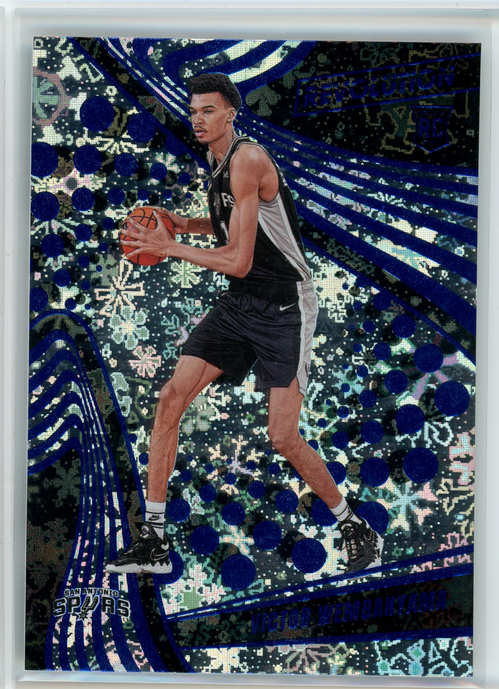 2023-24 Panini Revolution #104 Victor Wembanyama Winter Blue Refractor