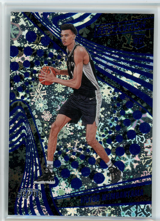 2023-24 Panini Revolution #104 Victor Wembanyama Winter Blue Refractor