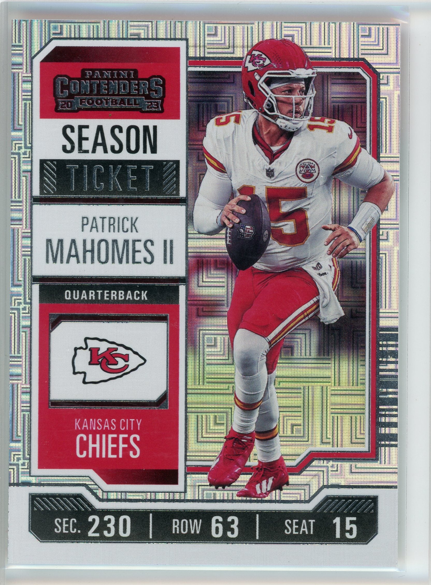 2023 Panini Contenders #51 Patrick Mahomes II Season Ticket Retail