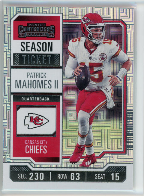 2023 Panini Contenders #51 Patrick Mahomes II Season Ticket Retail