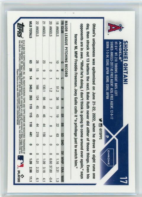 2023 Topps #17 Shohei Ohtani Logofractor