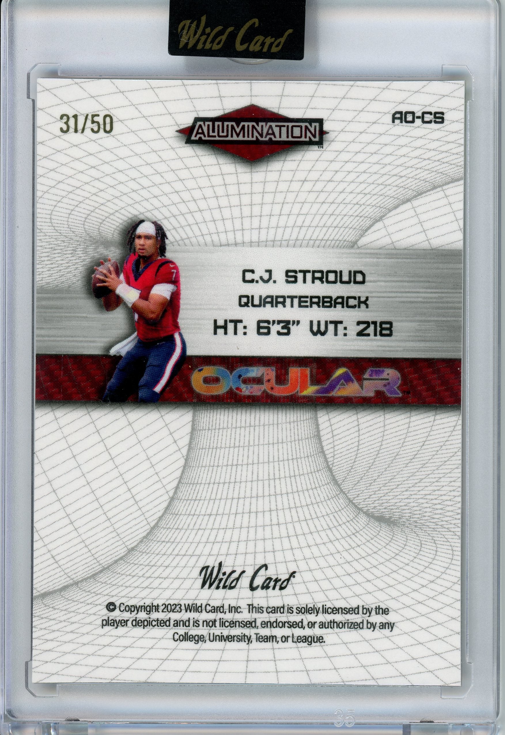 2023 Wild Card #AO-CS C.J. Stroud Alumination Ocular /50