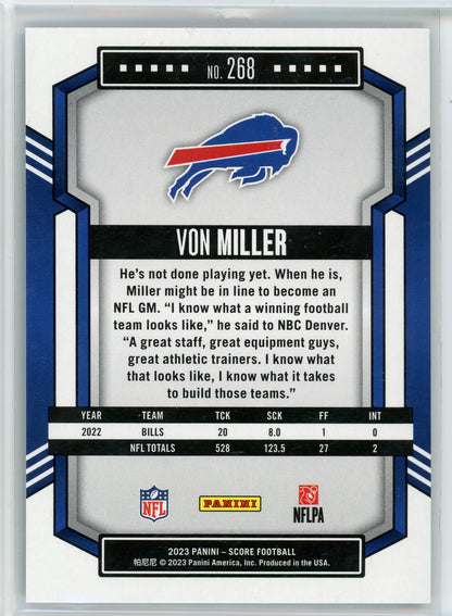 2003 Leaf Certified Materials #268 Von Miller Blue /35