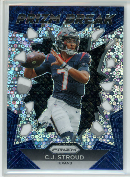 2023 Panini Prizm #PB-6 C.J. Stroud Prizm Break No Huddle