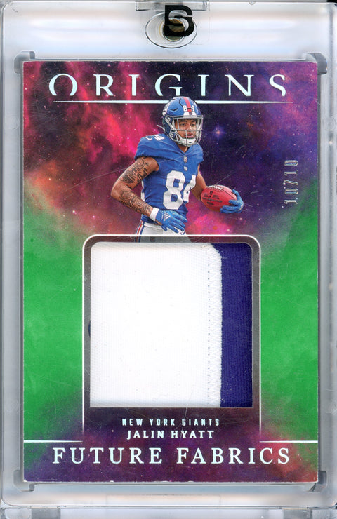 2023 Panini Origins #FF-JH Jalin Hyatt Future Fabrics Green /10