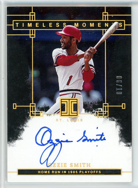2024 Panini Impeccable #TMS-OS Ozzie Smith Timeless Moments Auto /10