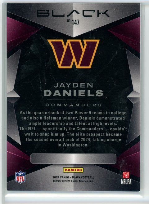 2024 Panini Black #147 Jayden Daniels Purple /99
