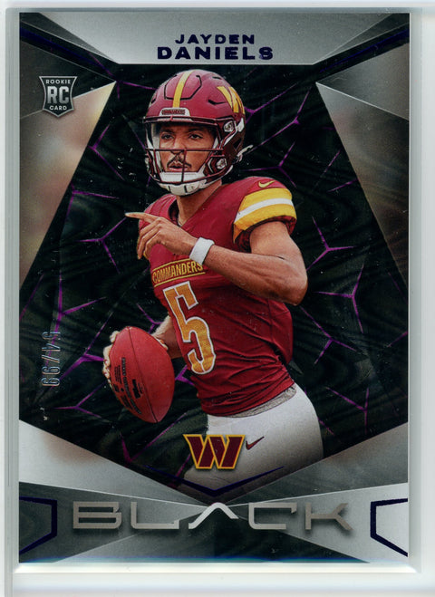2024 Panini Black #147 Jayden Daniels Purple /99