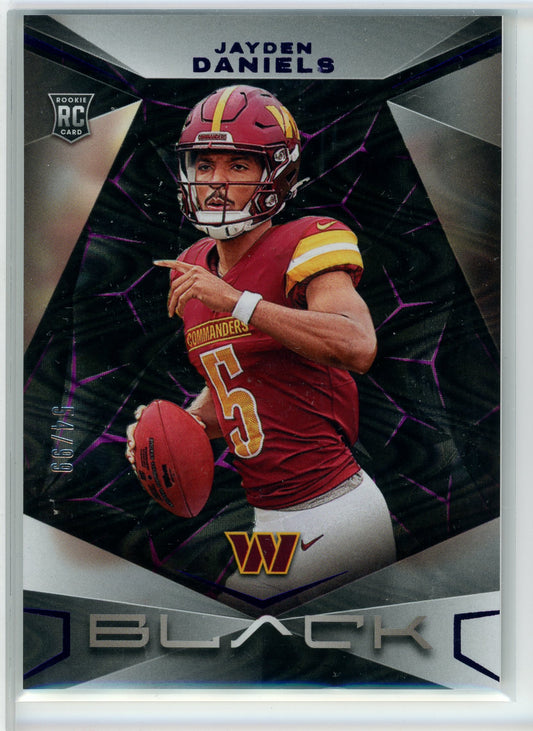 2024 Panini Black #147 Jayden Daniels Purple /99