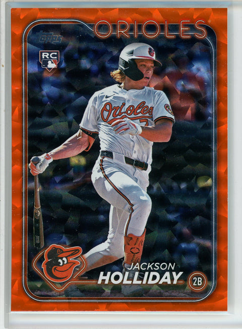 2024 Topps Chrome Update #US50 Jackson Holliday Orange Crackle Refractor /299