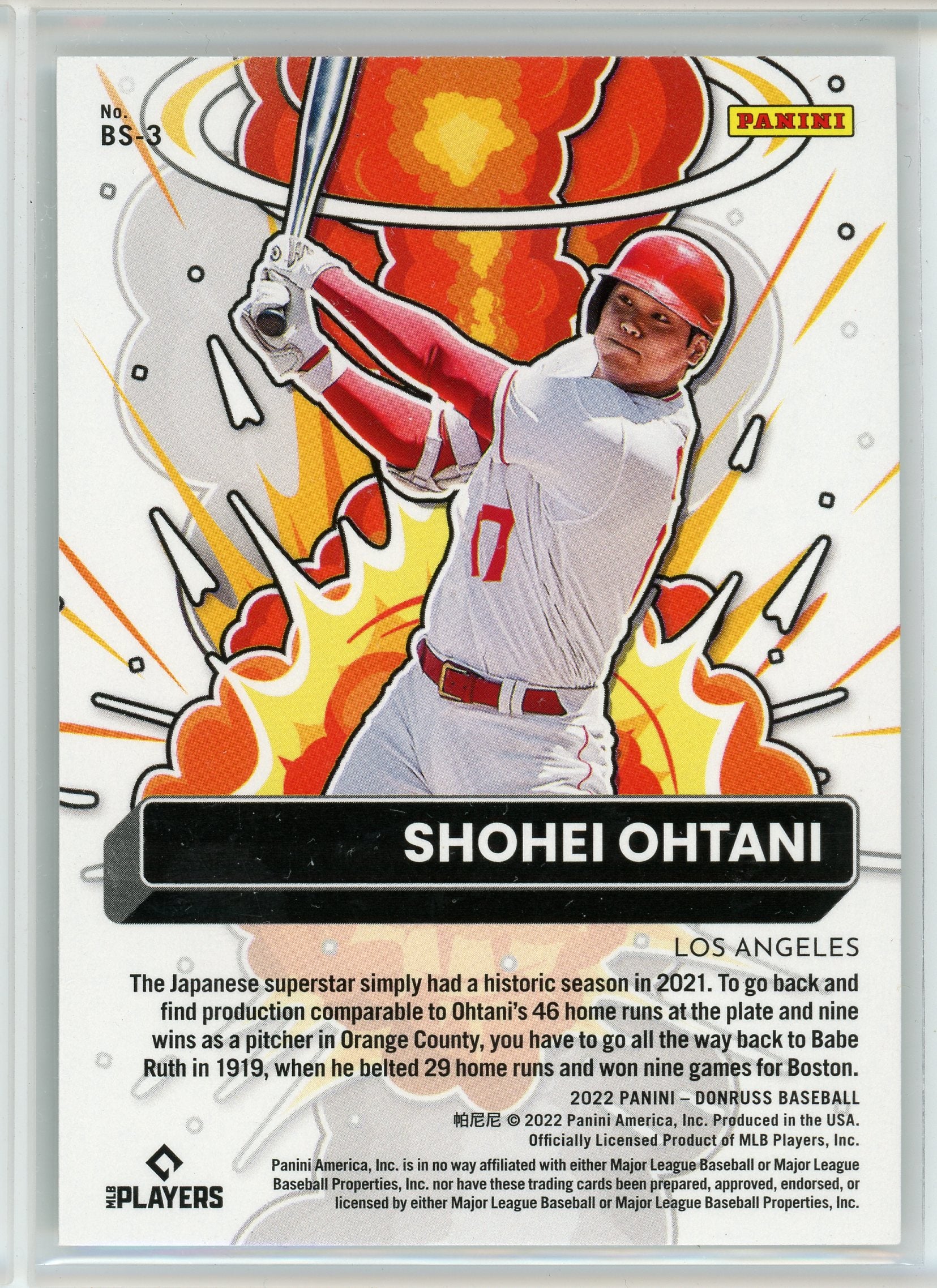 2022 Donruss #BS-3 Shohei Ohtani Bomb Squad Diamond