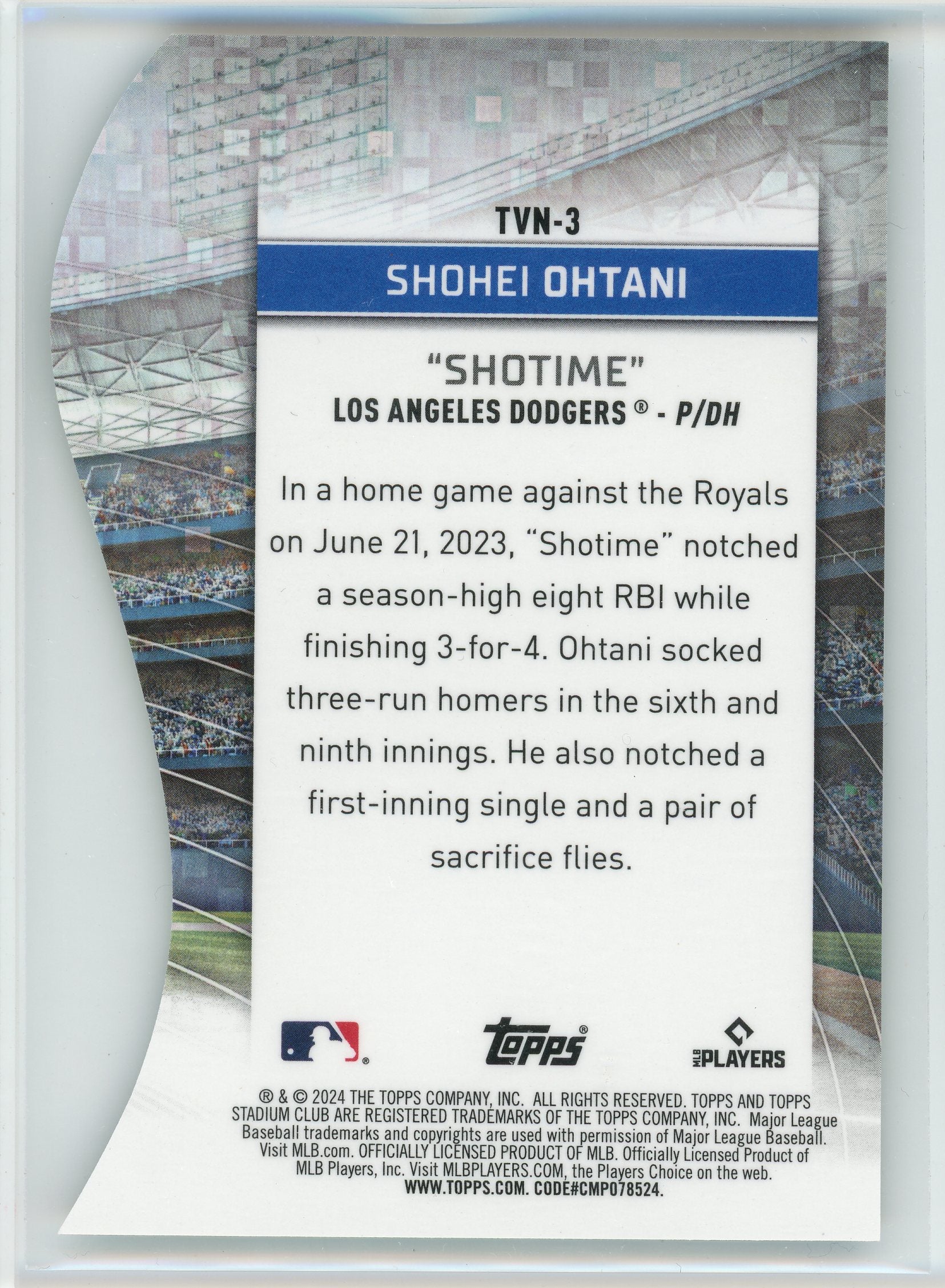 2024 Stadium Club #TVN-3 Shohei Ohtani Triumvirates Nicknames