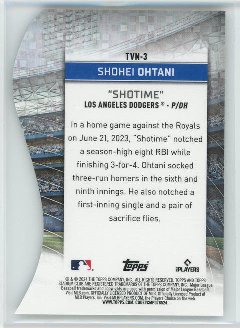 2024 Stadium Club #TVN-3 Shohei Ohtani Triumvirates Nicknames
