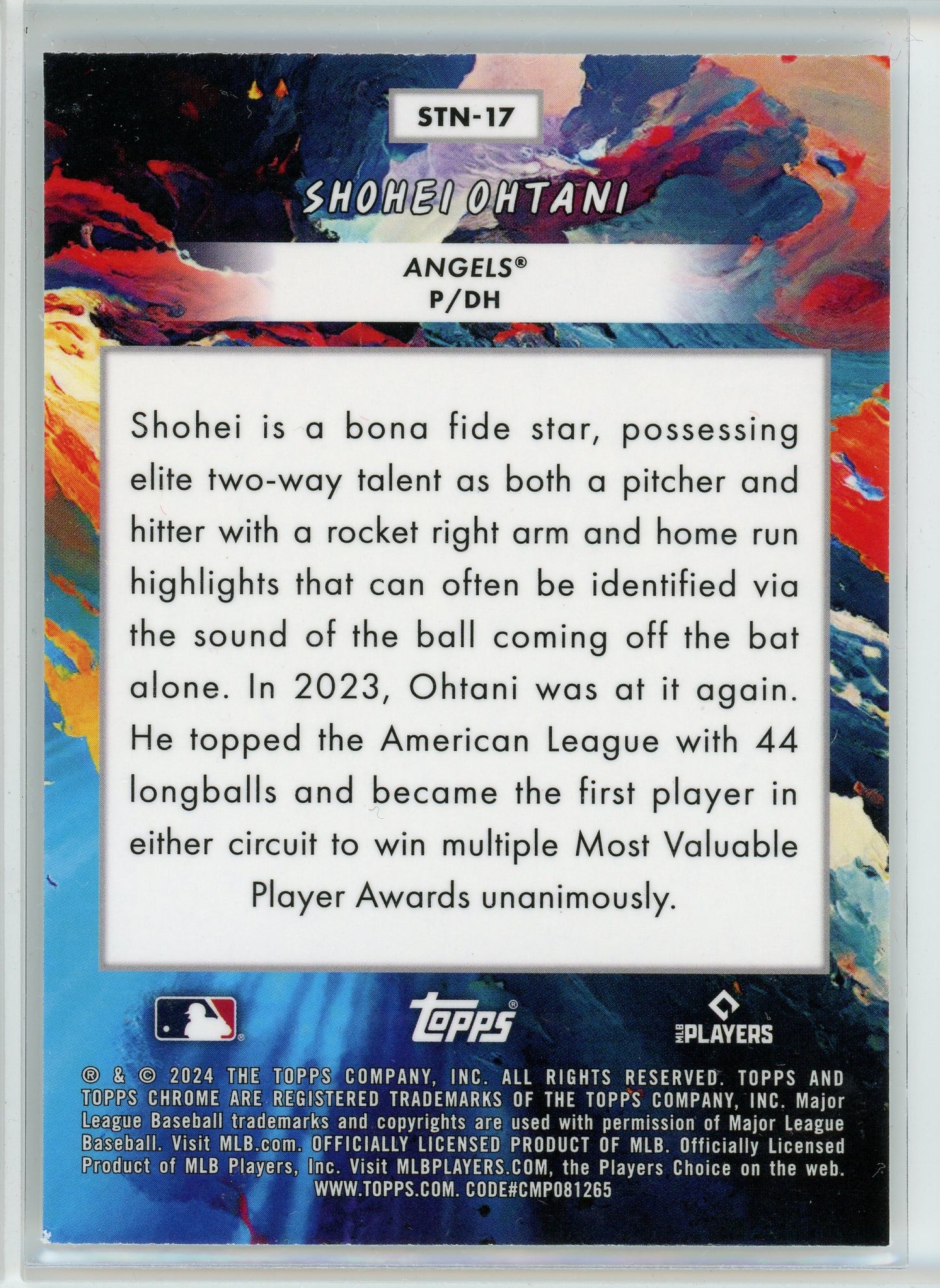 2024 Topps Chrome Cosmic #STN-17 Shohei Ohtani Stars in the Night