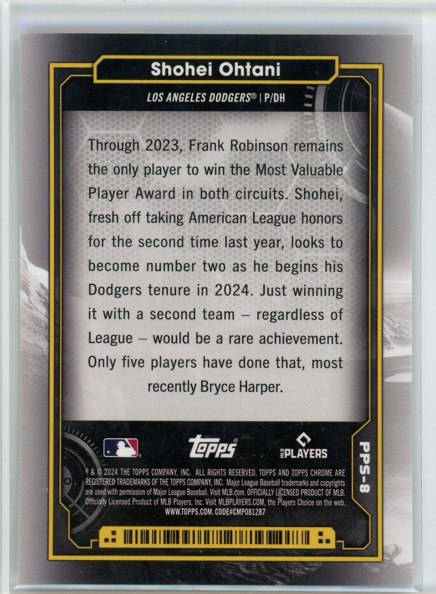 2024 Topps Chrome #PPS-8 Shohei Ohtani Planetary Pursuit The Sun