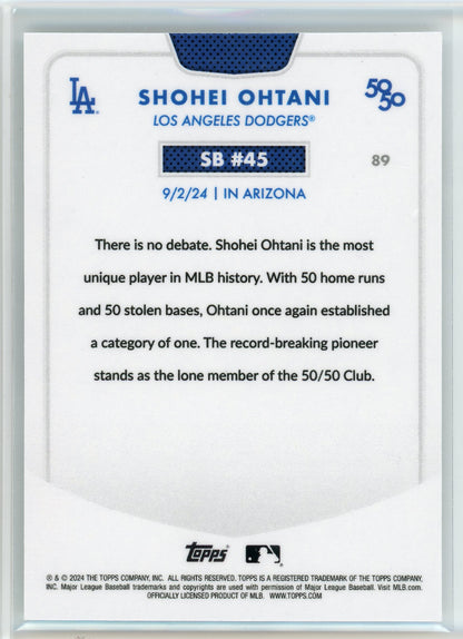 2024 Topps 50/50 SB #45 #89 Shohei Ohtani /75