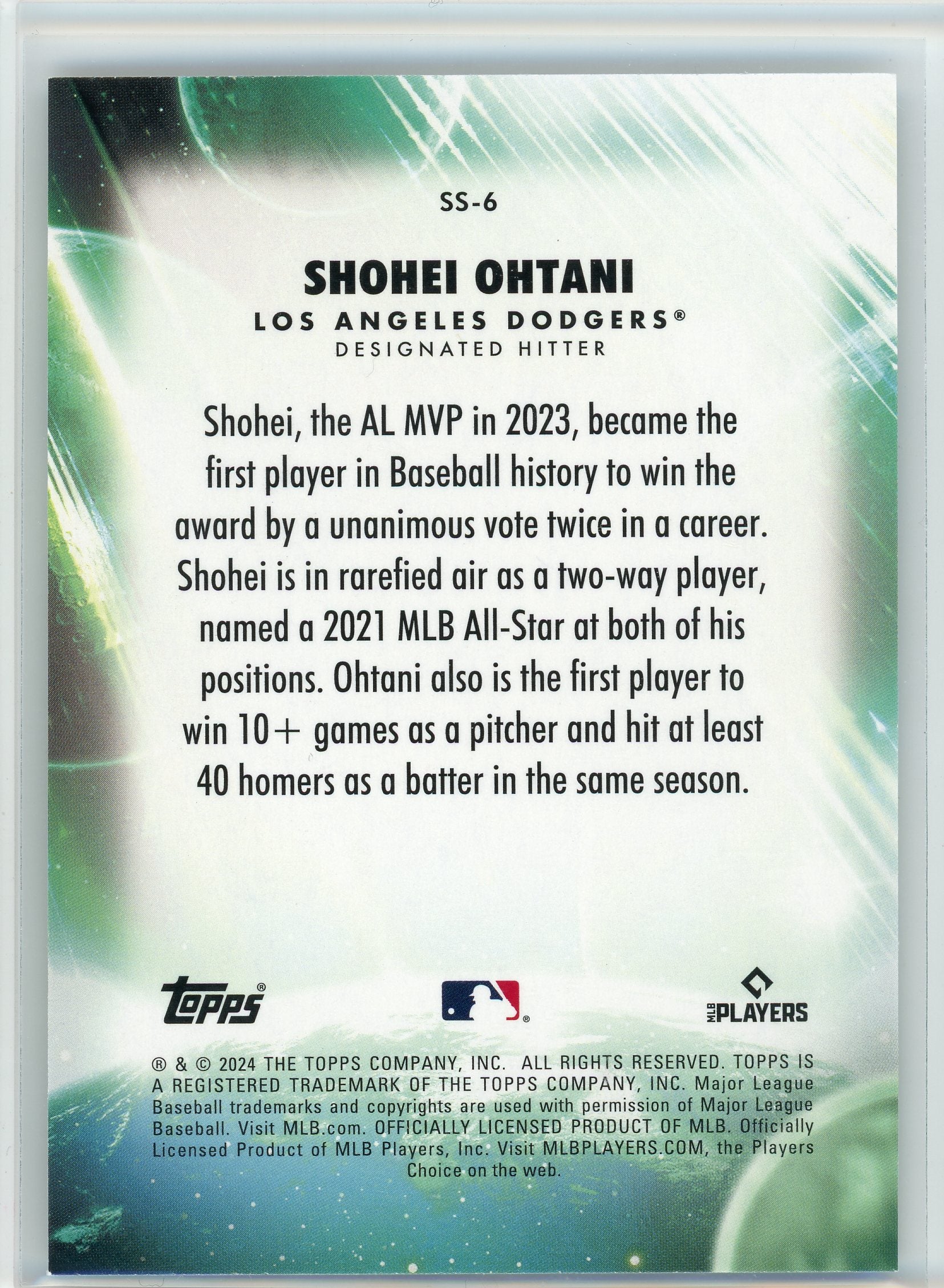 2024 Topps Chrome Update #SSC-6 Shohei Ohtani Stratospheric Stars