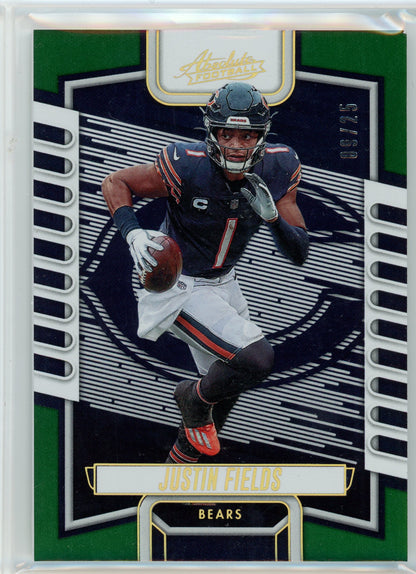 2023 Panini Absolute #30 Justin Fields Spectrum Green #/25