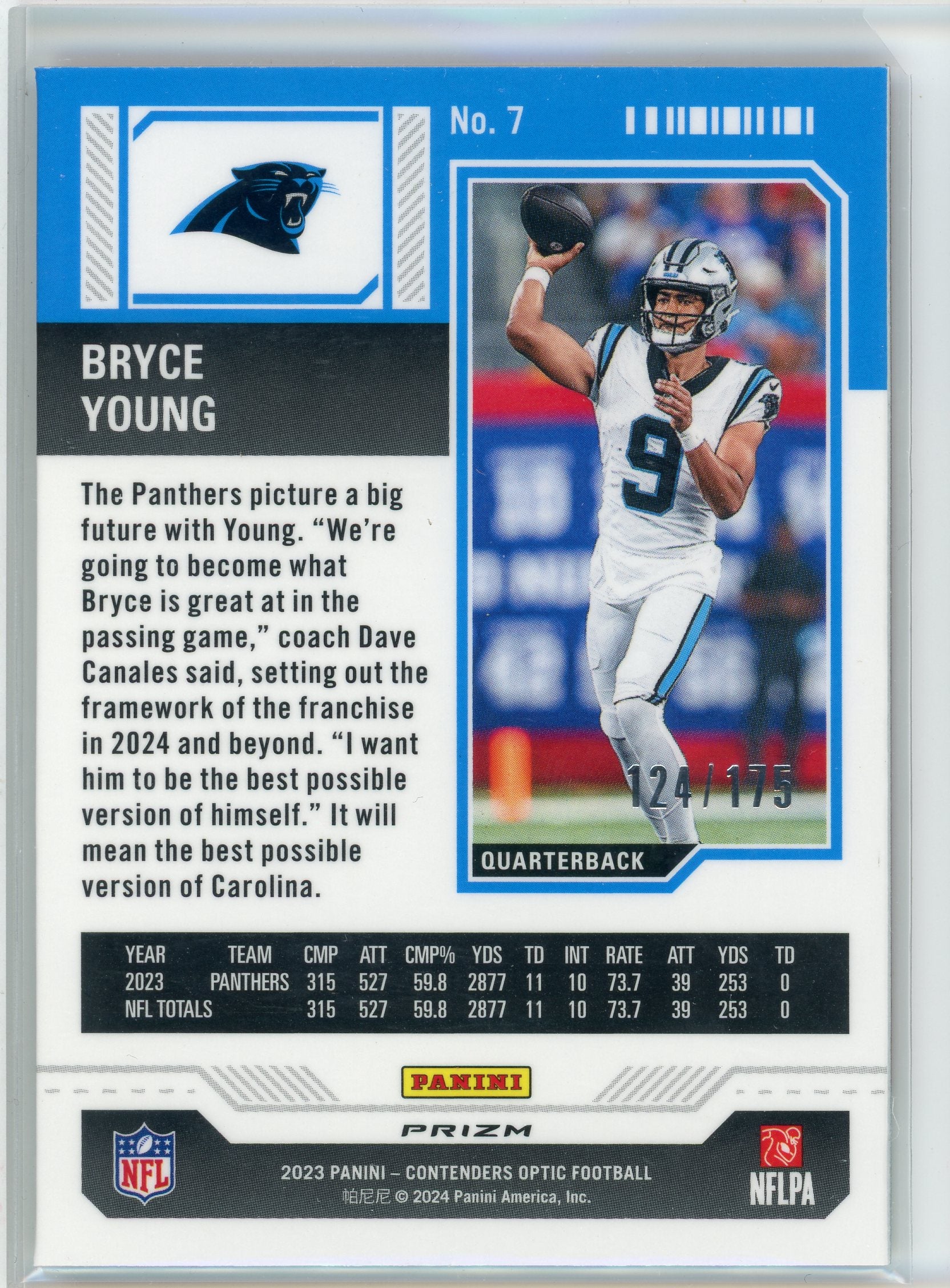 2023 Panini Contenders #7 Bryce Young Season Ticket Red /175