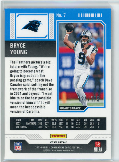 2023 Panini Contenders #7 Bryce Young Season Ticket Red /175