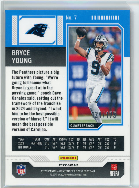 2023 Panini Contenders #7 Bryce Young Season Ticket Red /175