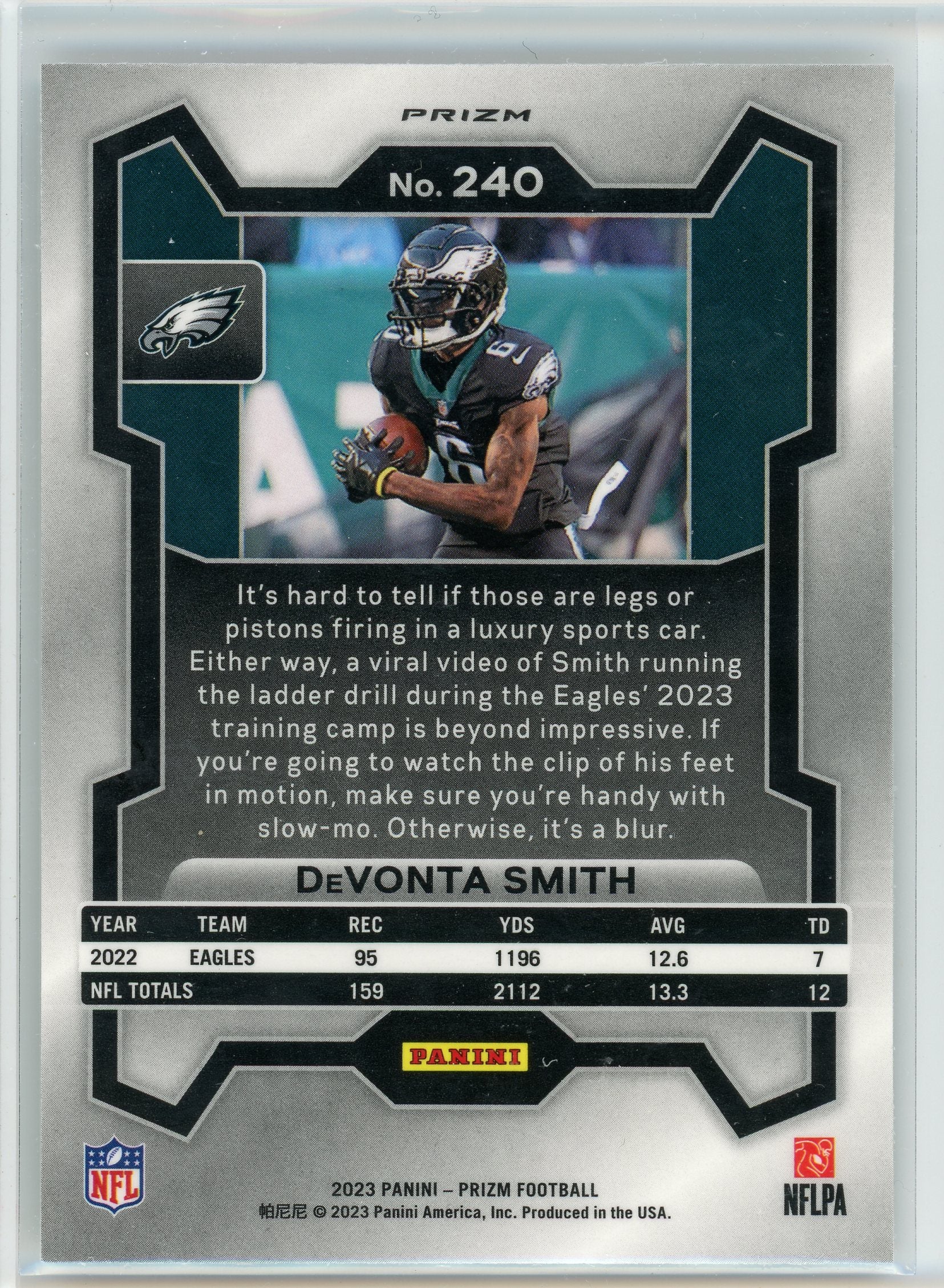 2023 Panini Prizm #240 DeVonta Smith Press Proof