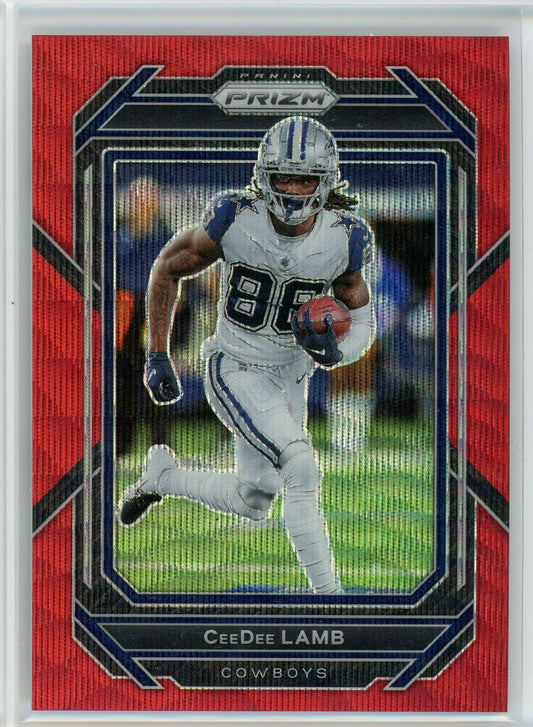 2022 Panini Prizm #79 CeeDee Lamb Red Wave Prizm /149