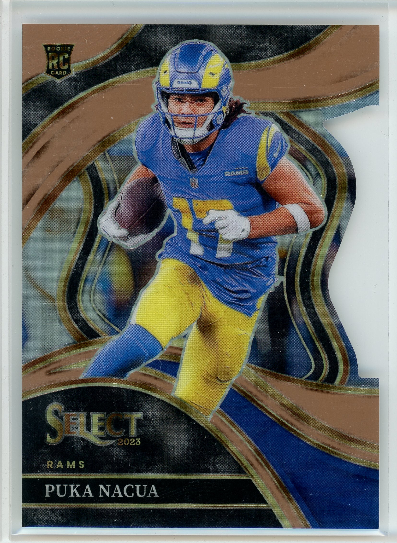 2023 Panini Select #224 Puka Nacua Copper Prizms Die Cuts #/299
