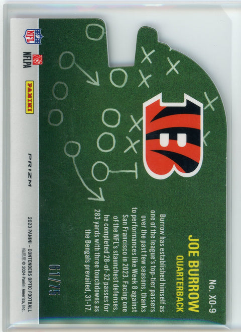 2023 Panini Contenders #XO-9 Joe Burrow X's And O's /75