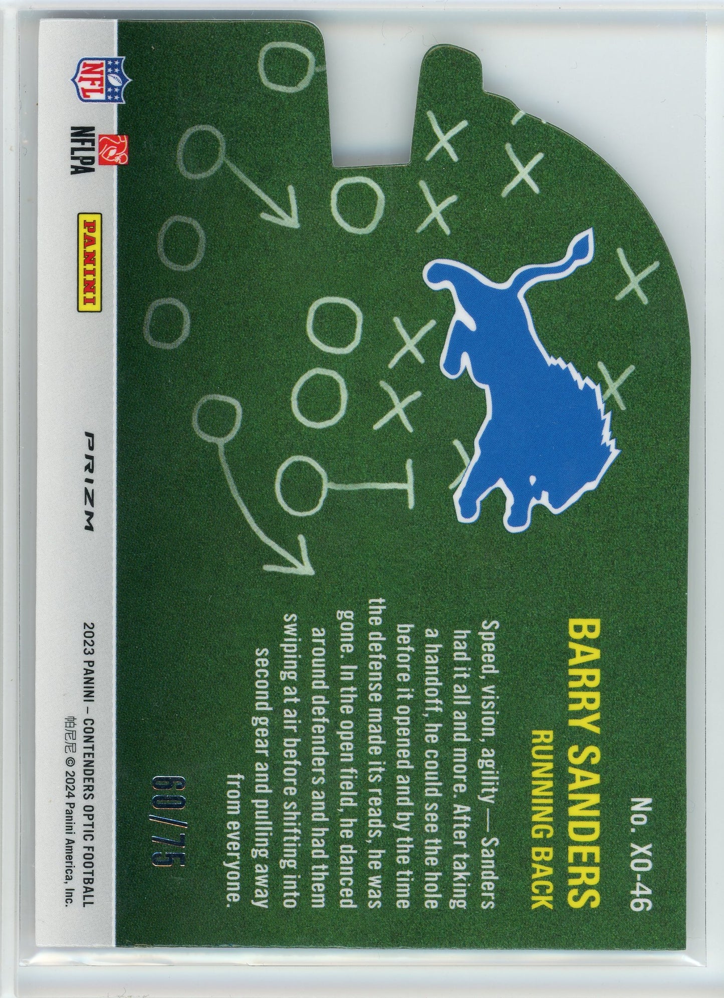 2023 Panini Contenders #XO-46 Barry Sanders X's And O's /75