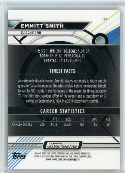 2023 Topps Finest #171 Emmitt Smith /25