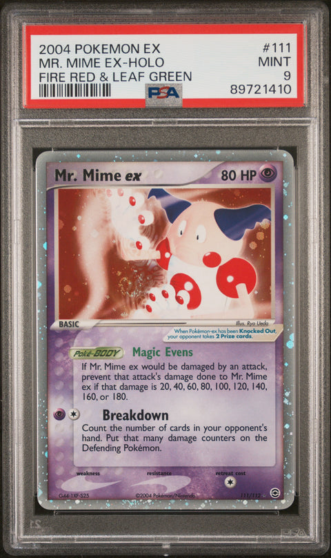 2004 Pokemon Ex Fire & Leaf #111 Mr. Mime Ex-Holo Fire Red & Leaf Green PSA 9