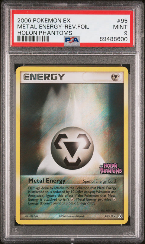 2006 Pokemon Ex Holon Phantoms #95 Metal Energy-Rev.Foil Holon Phantoms PSA 9