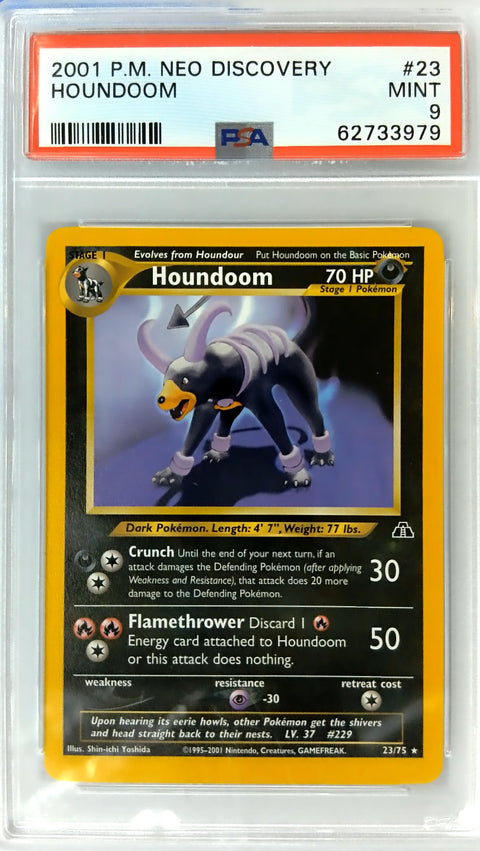 2001 Pokemon Neo Discovery #23 Houndoom PSA 9