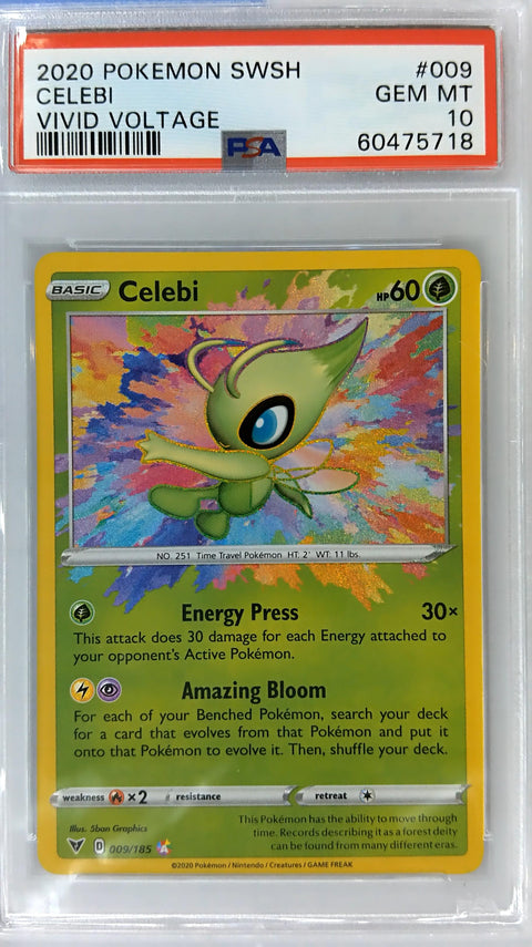 2020 Pokemon Sword & Shield Vivid Voltage #009 Celebi Vivid Voltage PSA 10