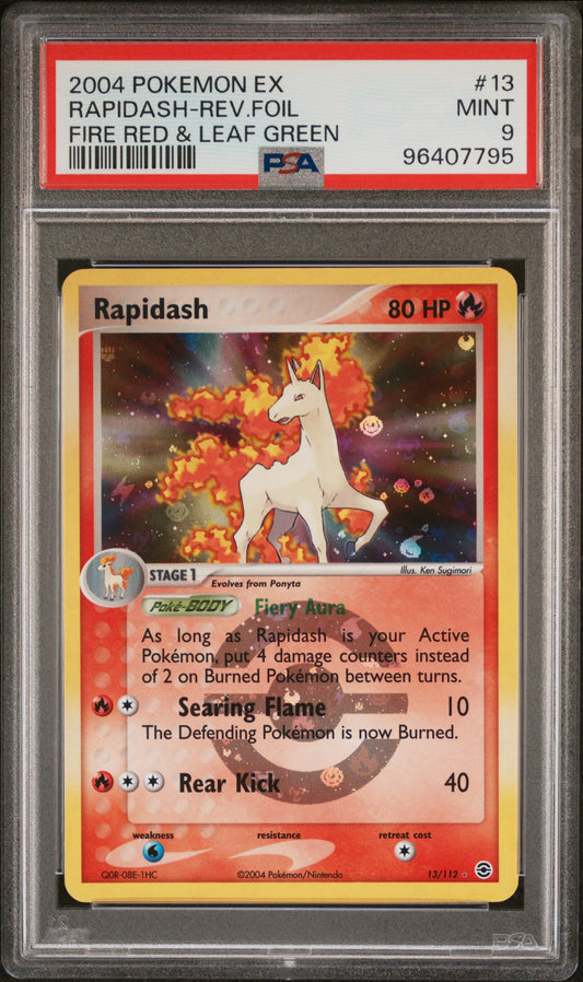 2004 Pokemon Ex Fire Red & Leaf Green #13 Rapidash-Rev.Foil PSA 9