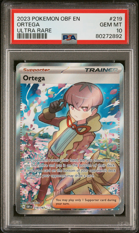 2023 Pokemon Obf En-Obsidian Flames #219 Ortega Ultra Rare PSA 10