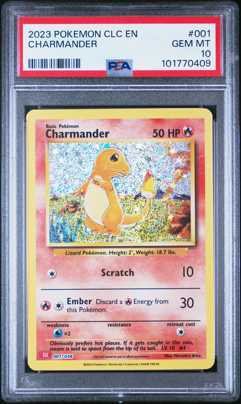 2023 Pokemon Clc-Charizard & Ho-Oh Ex Deck #001 Charmander PSA 10