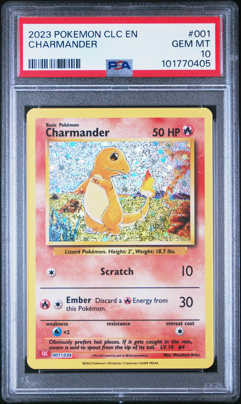2023 Pokemon Clc-Classic Charizard & Ho-Oh Ex Deck #001 Charmander PSA 10
