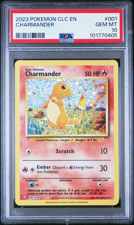 2023 Pokemon Clc-Classic Charizard & Ho-Oh Ex Deck #001 Charmander PSA 10