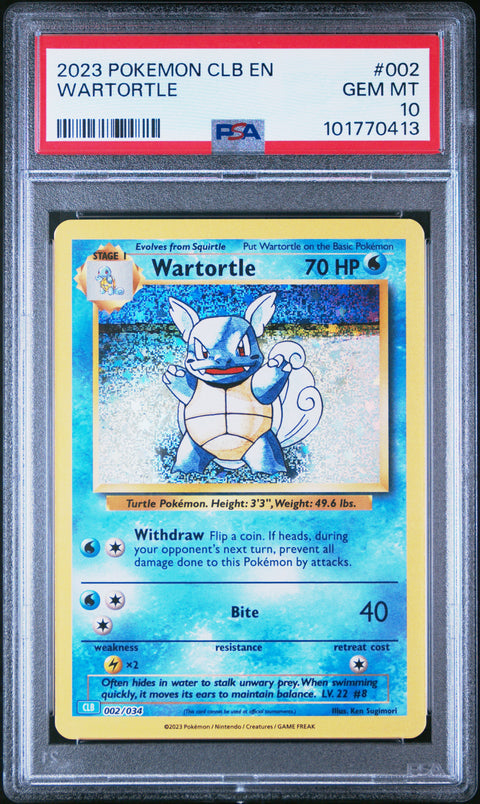 2023 Pokemon Clb Blastoise & Suicune Ex Deck #002 Wartortle PSA 10