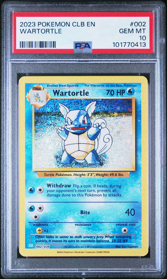 2023 Pokemon Clb Blastoise & Suicune Ex Deck #002 Wartortle PSA 10