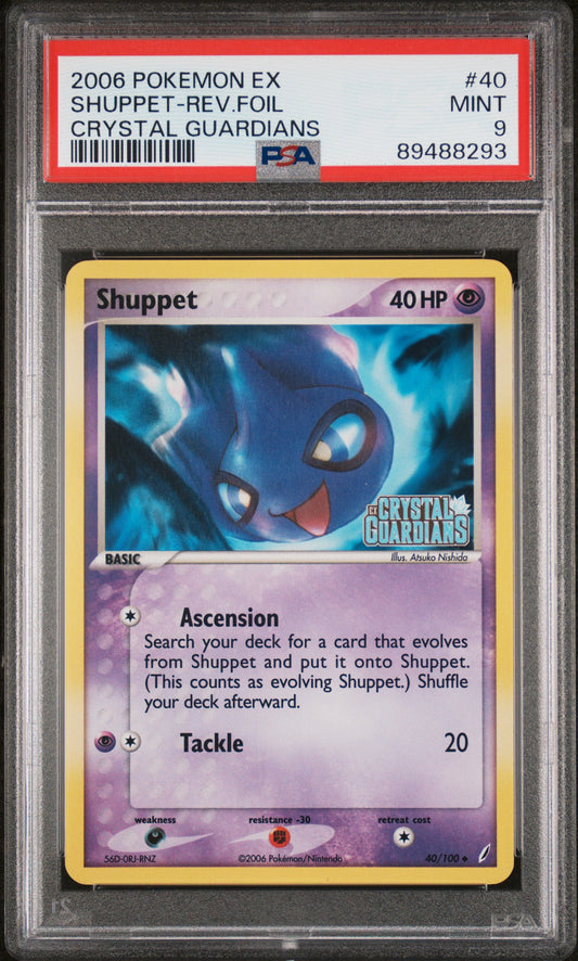 2006 Pokemon Ex Crystal Guardians #40 Shuppet-Rev.Foil Crystal Guardians PSA 9