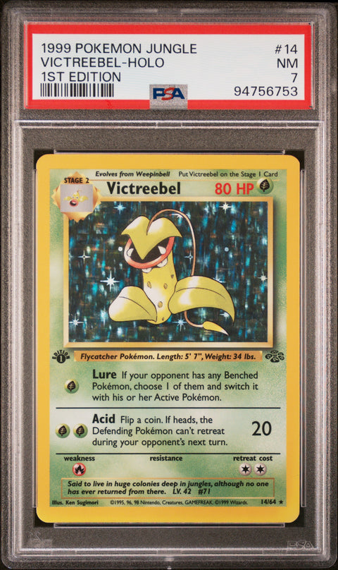 1999 Pokemon Jungle #14 Victreebel-Holo 1st Edition PSA 7