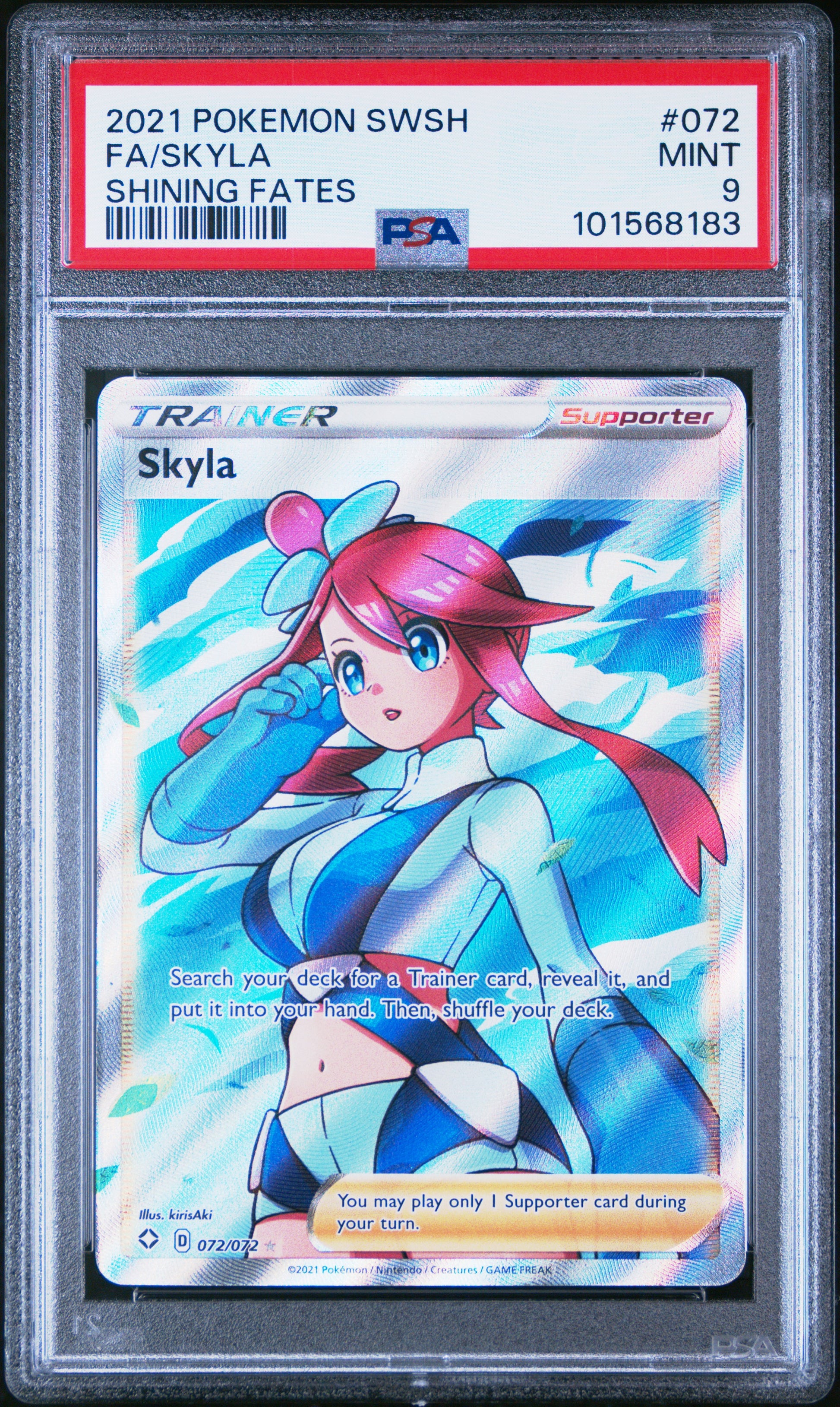 2021 Pokemon Sword & Shield Shining Fates #072 Fa/Skyla Shining Fates PSA 9